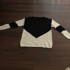 Black and white sweater
